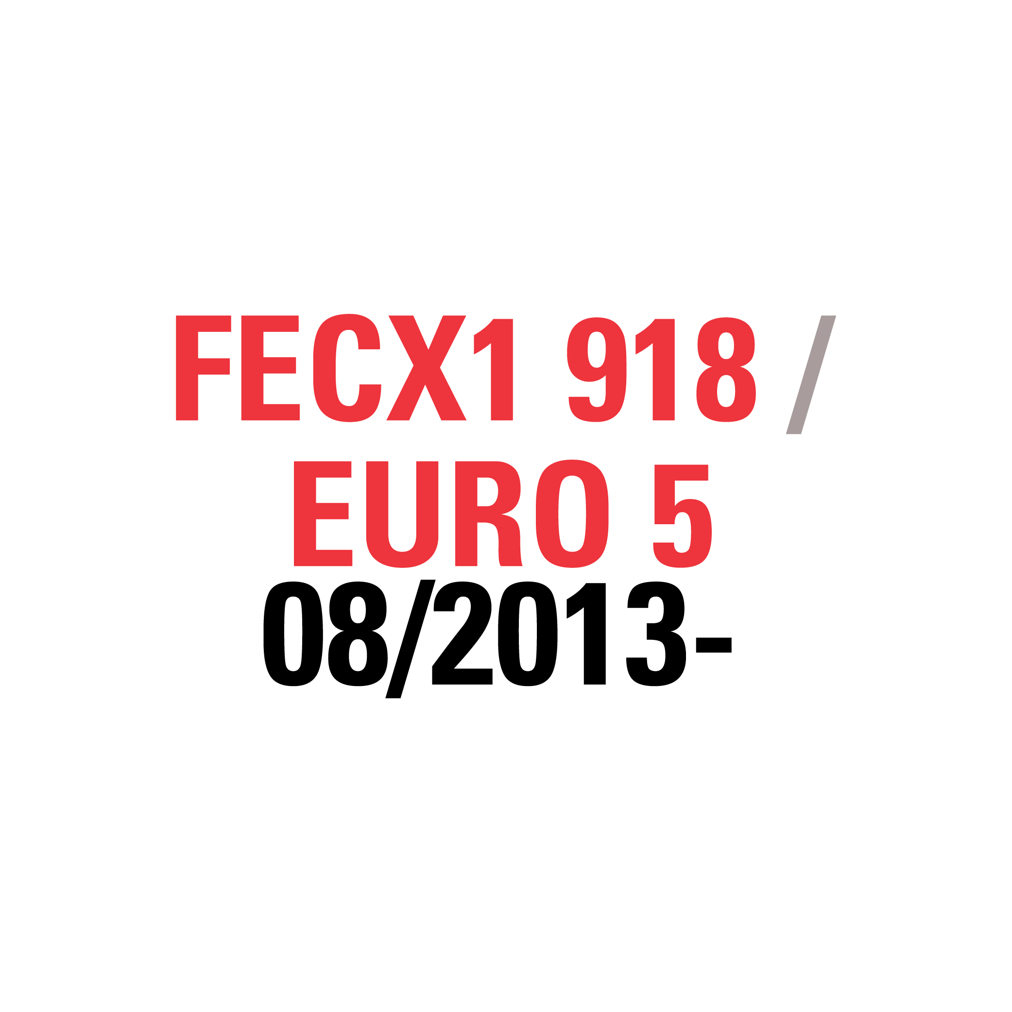 FECX1 918 EURO 5 08/2013-